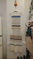 EGOIST(エゴイスト) クロシェ ニット ロング丈 ワンピース