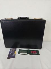 [Excellent Condition] JAL x ACE Attache Case with Amiet Lock, Black Business Briefcase, Genuine Leather Look, Made in Japan, Pilot Case
