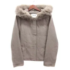 レッセパッセ LAISSE PASSE フォックスファー付き 2way ショート コート モカ 38 37221122600のサムネイル
