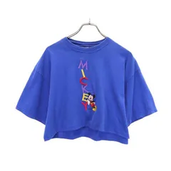 ベルバシーン 90s オールド USA製 ミッキーマウス 半袖 Tシャツ XL ブルー系 Velva Sheen レディース 【中古】  【230515】 メール便可