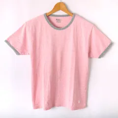 ポロバイラルフローレン 半袖Ｔシャツ トップス トリム アンダーウエア メンズ Mサイズ ピンク×グレー Polo by Ralph Lauren 【中古】