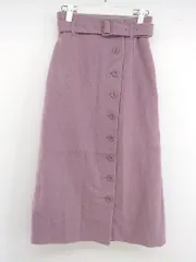 ◇ ◎ one after another NICE CLAUP ウエストゴム ロング タイト ナロー スカート パープル レディース P  【1304190000147】