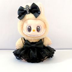 ♡ ラブブ ぬい 服 着せ替え labubu 黒色 茶色 2着セット まとめ売り ラブブ服 LABUBU ぬいぐるみ着 ぬい服 ラブブ 着せ替え服 5点