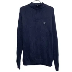 CHAPS コットンニット セーター チャップス XL ブラック ビッグサイズ ハーフジップ 古着卸 アメリカ仕入 a611-7870