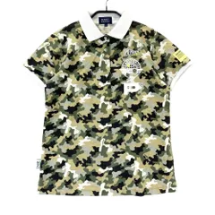 サイズ：1 PEARLY GATES パーリーゲイツ  半袖ポロシャツ  ニコちゃん カモフラ柄 ブラウン系 [240101506034] ゴルフウェア レディース ストスト