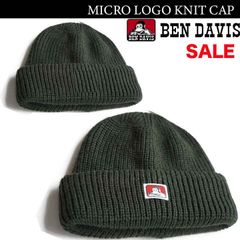 BEN DAVIS◾️新品/未使用◾️ MICRO LOGO KNIT CAP <D/GREEN>( BDW-9546)　浅い帽子 ニットキャップ 　被り浅め