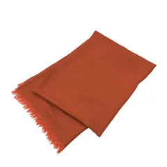 HERMES エルメス  超大判 ストール ウール混 カシミヤ  オレンジ系  [240101346795]