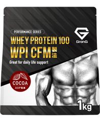 WPI プロテイン ホエイプロテイン 1kg ココア風味 CFM製法 ビタミン11種配合 国内製造 GronG GronG（グロング）