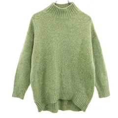 ITEMS URBAN RESEARCH アイテムズ アーバンリサーチ 長袖 モックネック セーター FREE グリーン ニット レディース 古着