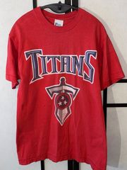 90s グッドフェード　シングルステッチ　赤　レッド　TAITANS　AFL　テネシー・タイタンズ　　NFL　アメリカンフットボール　アメカジ　カレッジ