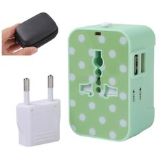 New Arrivals [Featured in Rurubu] Sekapla Worldwide Compatible Double USB Port Conversion Plug, Compact Travel Plug, Outlet Conversion, Double USB Port, Korea Extension Plug, Includes Case, Column on 10 Common Travel Issues and Solutions [METI Tourist Model Certified]