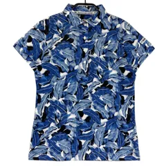 サイズ：0 MASTER BUNNY EDITION マスターバニーエディション  半袖ポロシャツ 花柄 ブルー系 [240001167161] ゴルフウェア レディース ストスト