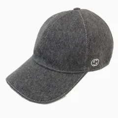 GUCCI ウール　キャップ　グレー　Mサイズ GUCCI - グッチ GUCCI ベースボールキャップ キャップ 帽子