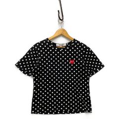 COMME DES GARCONS コムデギャルソン ドット柄 刺繍ロゴ 半袖Ｔシャツ