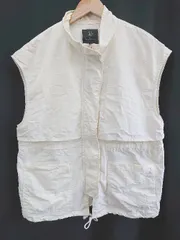 ◇ Θ w closet ダブルクローゼット ジップアップ ベスト ブルゾン サイズF アイボリー レディース E  【1506110011084】