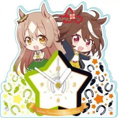 [중고]두고 시계·벽걸이 시계 키타산 블랙 & 사토노 다이아몬드 푸치쵸코 아크릴 탁상 시계 [말 딸 프리티 더비 Season 2]