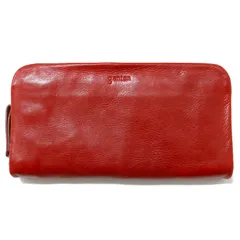 genten ゲンテン 財布 長財布 レッド 赤 ロングウォレット ラウンドジップ レザー財布 本革 シンプル きれいめ 上品 ブランド【レディース】のサムネイル