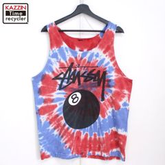 00s STUSSY タイダイ柄 エイトボール タイダイ タンクトップTシャツ メンズ Mサイズ相当