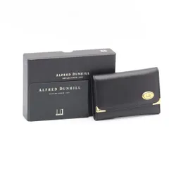 箱付き 良品 ダンヒル ブラックレザー 6連 ゴールド金具 メンズキーケース 2000000 NSK OMI