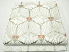 平和屋着物●六通柄袋帯　唐織　亀甲松葉文　金糸　正絹　逸品　CAAY9674hy
