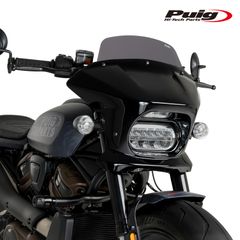Puig 21581F SEMIFARINGS FURY SPORT[DARK SMOKE] Harley Davidson Sportster S RH1250S(21-24) プーチ セミフェアリング フューリー スポーツ