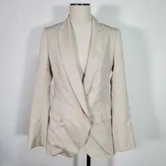 インディヴィ レディース ジャケット ベージュ 肩パッド入り おしゃれ 38 M