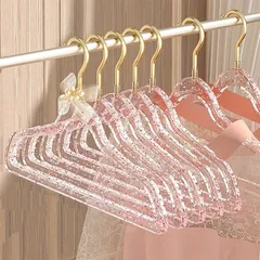 【新品・未使用】 20個パックのアクリル製キラキラハンガー、360度回転フック付き、滑り止め頑丈プラスチック製衣類ハンガー、スーツ、セーター、ドレス、ズ xzdsobc