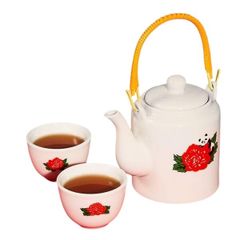 カルディ 飲茶ポット ＆ カップセット プーアル茶付 1セット