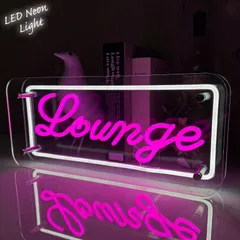 LEDネオンサイン ネオン管風 Lounge ラウンジ インテリア ライト LED ネオンサイン 看板 サインボード 光る 光る看板 ネオン 部屋 居酒屋 ショップ カフェ バー 雑貨 アメリカ雑貨 アメリカン雑貨 店舗用 ネオン管 ネオンチューブ NK-67