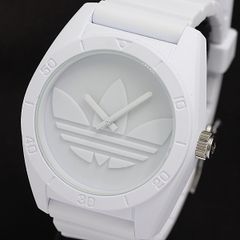 未使用 アディダス adidas 腕時計 メンズ クオーツ ホワイト 電池切れ 