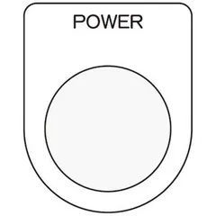 アイマーク 押ボタン/セレクトスイッチ(メガネ銘板)POWER 黒 φ30.5 P3034 【 新品 未使用 未開梱 送料無料 】
