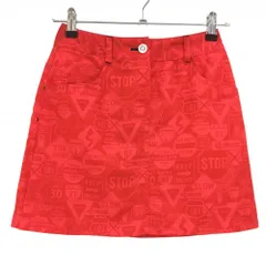 【超美品】キャロウェイ スカート オレンジ系 総柄 薄手 レディース SS ゴルフウェア Callaway