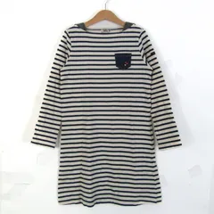 ミキハウス ワンピース トップス ボーダー柄 ダブルビー キッズ 女の子用 140サイズ 紺×白 MIKIHOUSE 【中古】