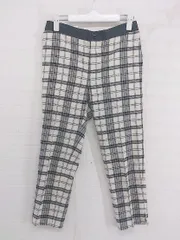 ◇ UNITED ARROWS ユナイテッドアローズ チェック パンツ サイズ36 ホワイト系 ブラック レディース P  【中古】 【1209020008594】