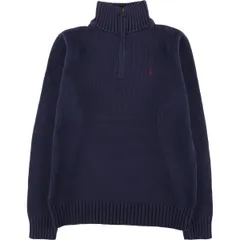 古着 ラルフローレン Ralph Lauren POLO by Ralph Lauren コットンニットハーフジップセーター レディースXL相当/eaa541462