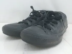 ◇ CONVERSE LEA ALL STAR OX ブラックモノクローム 1C049 スニーカー シューズ サイズ23ｃｍ ブラック レディース P  【1304200029298】