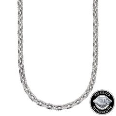 モアサナイト .925Silver 4mm オーディンリンクチェーン ネックレス Moissanite メンズ シルバーネックレス ODIN LINK CHAIN Kronic jewelry【ショールーム展示品】
