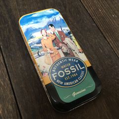 雑貨 FOSSIL アンティーク フォッシル　缶 筆入れ 空箱
