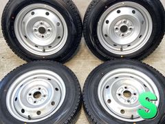 155/80R14 88/86LT 
ダンロップ ウィンターマックス SV01 
　 TOPY E45 
14x5.0  100-4穴 
中古タイヤ スタッドレスタイヤ ホイールセット 4本セット
 w14250422046