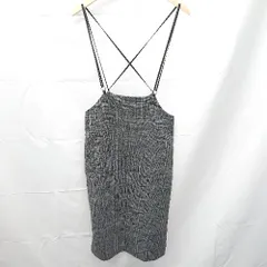 ◇ KBF ケービーエフ キャミワンピ チェック ポリエステル ひざ丈 ワンピース サイズOne ブラック レディース E 1 【1301230024231】