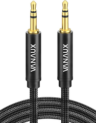 AUX ケーブル VANAUX 3.5mm オーディオケーブル 3極/TRS ヘッドホンケーブル ステレオミニプラグ オス-オス 自動車/ホームオーディオ/タブレット/スマートフォン/スピーカーなどをサポート - ブラック(3M)