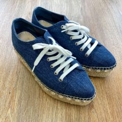 miu miu デニム ウィングチップ ローファー 38 - メルカリ