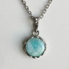 ラリマーペンダントトップ[F2hHt]ドミニカ産　シルバー925