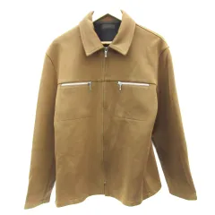 コムサデモードメン COMME CA DU MODE MEN ステンカラージャケット ミドル丈 ジップアップ 裏起毛 ブラウン 茶 /YM34