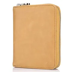 カードケース 牛革 じゃばら アコーディオン式 スキミング対応 RFID 財布 おしゃれ かわいい イエロー