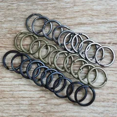 【10個セット】キーリング 15mm 二重リング 丸リング  ハンドメイド/アクセサリー部品 srk37-10s【makuzo shop】