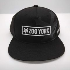 帽子 スケボーブランド ZOO YORK ズーヨーク フラットバイザー 平つば ロゴキャップ サイズ調整アジャスター付き USA 直輸入モデル 送料無料 09780