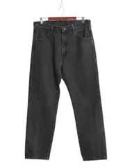 【お得なクーポン配布中!】 ラスラー ブラック デニム パンツ メンズ 36 32 / ラングラー ジーンズ ジーパン ストレート テーパード ヘビーウェイト 黒 Gパン RUSTLER