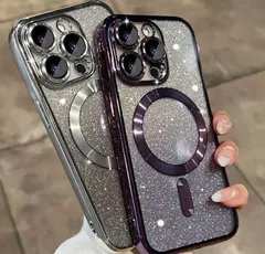 おしゃれ ラグジュアリー グリッター キラキラ ワイヤレス充電 対応 耐水性 防塵 抗指紋  iPhone14proMax ケース