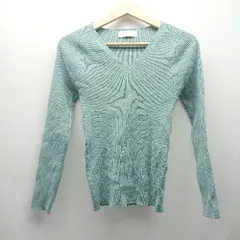 ◇ b;ming by beams プルオーバー セーター リブ Vネック カジュアル 長袖 ニット 表記なし ブルー レディース E  【1308290009147】